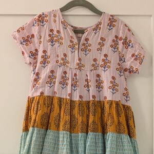 Pink Chicken Color Block Dress